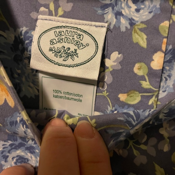 Laura Ashley A-Line Floral Skirt in Blue and Yellow - Picture 6 of 10